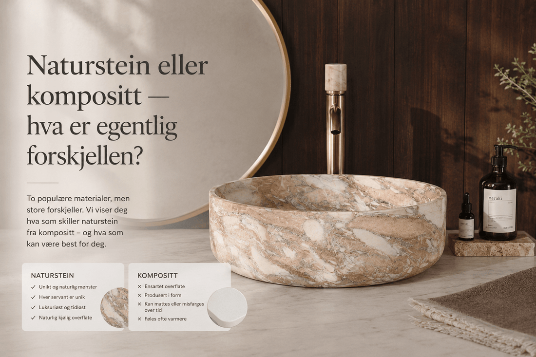 Naturstein eller kompositt — hva er egentlig forskjellen?
