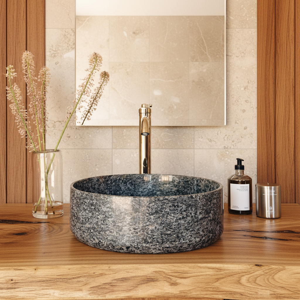 Larvikite Stone Washbasin - Royal FARA