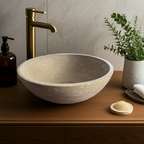 Marine Green Limestone Washbasin - SERA L