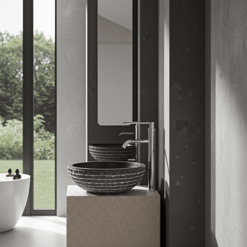 Andesite Stone Washbasin – GARI - ELVV Servanter