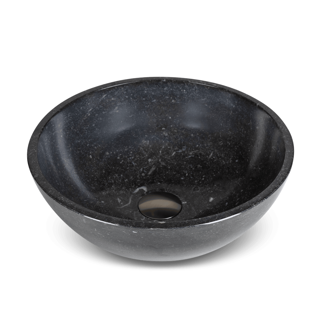 Belgisk Svartstein servant BELL – dyp naturlig sort med polert overflate