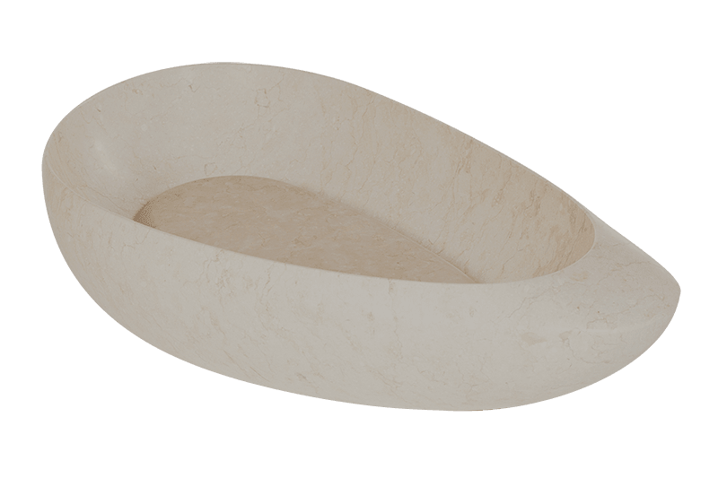 Kalksteinservant ERA – varm beige Galala-kalkstein fra Egypt med særegen form