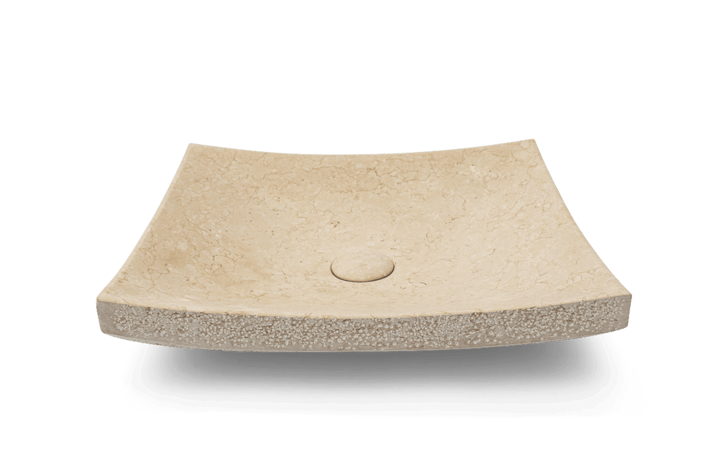 Kalksteinservant PLASO – varm beige Galala-kalkstein fra Egypt