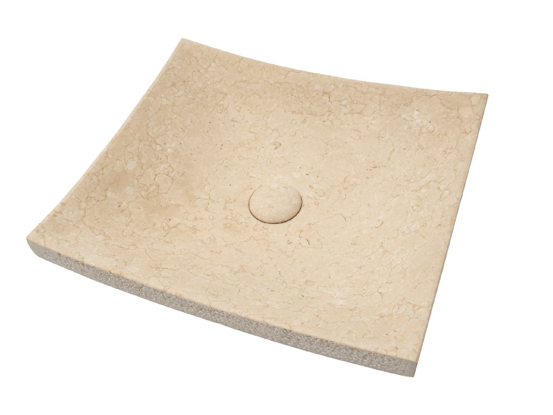Kalksteinservant PLASO – varm beige Galala-kalkstein fra Egypt