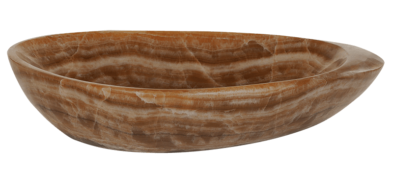 Onyx servant NERA – varm honningbrun Honey Brown Onyx med naturlige nyanser