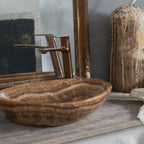 Onyx servant NERA – varm honningbrun Honey Brown Onyx med naturlige nyanser