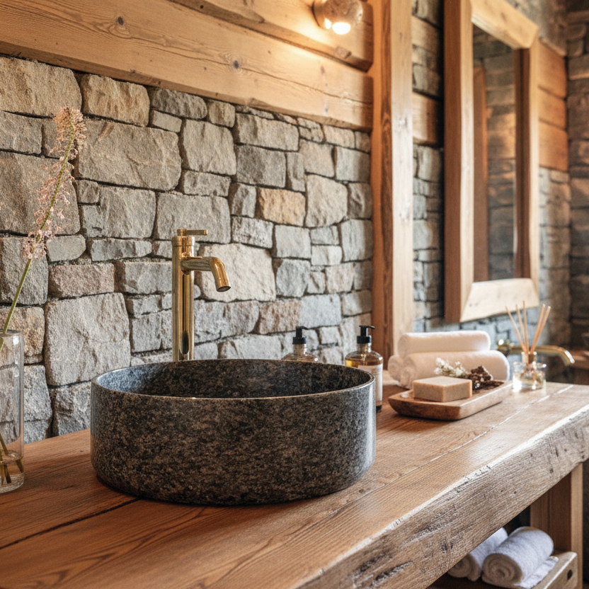 Larvikite Stone Washbasin - Royal FARA
