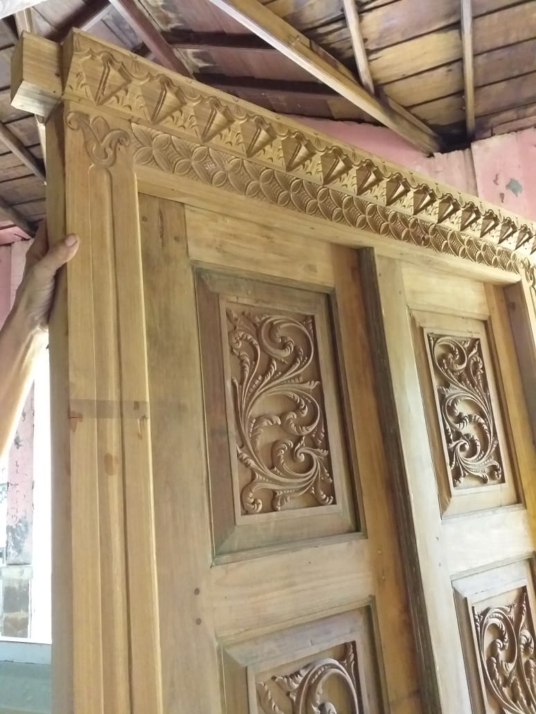 Teak Antique Wood Double Door - ELVV Servanter