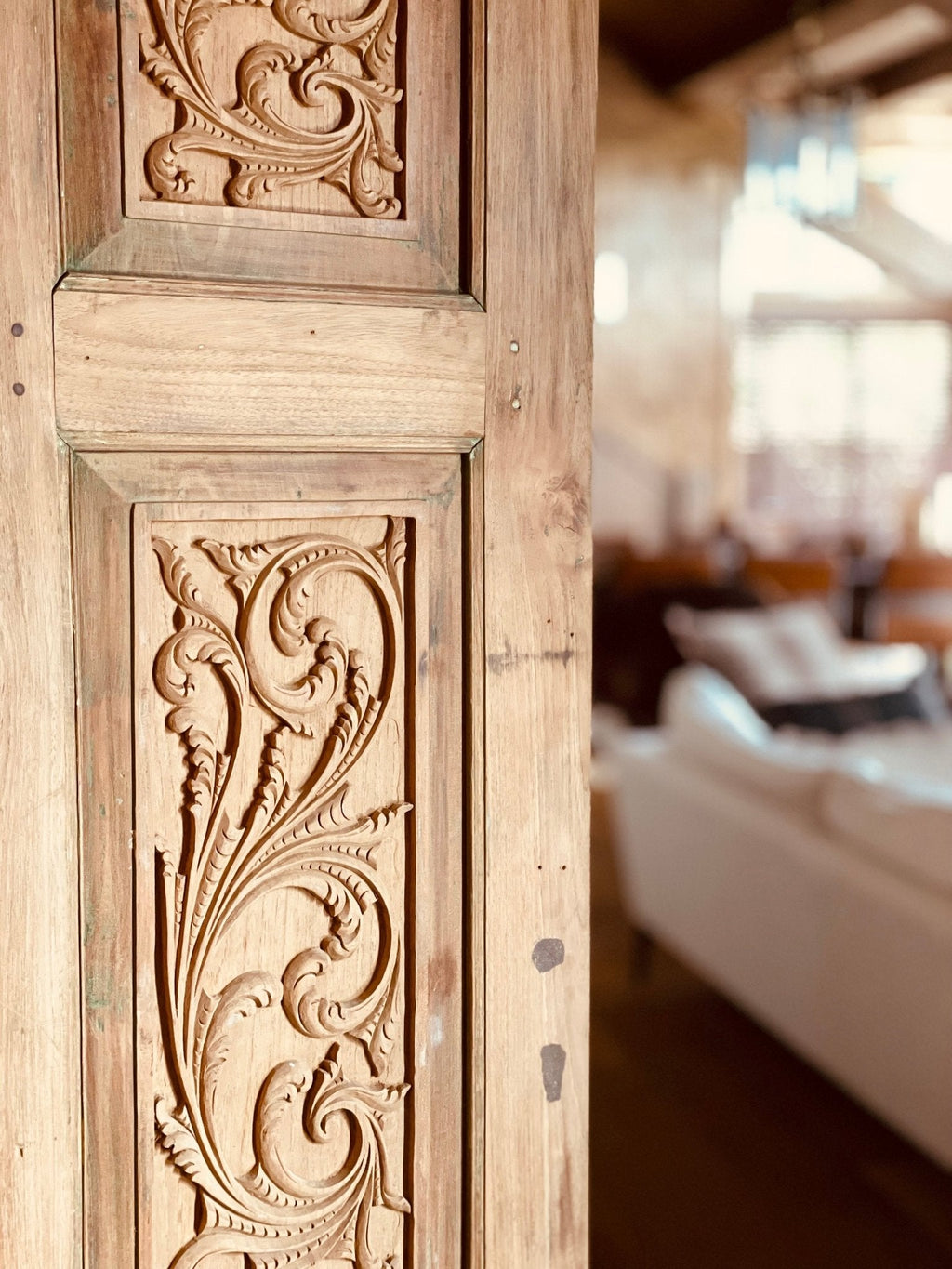 Teak Antique Wood Double Door - ELVV Servanter