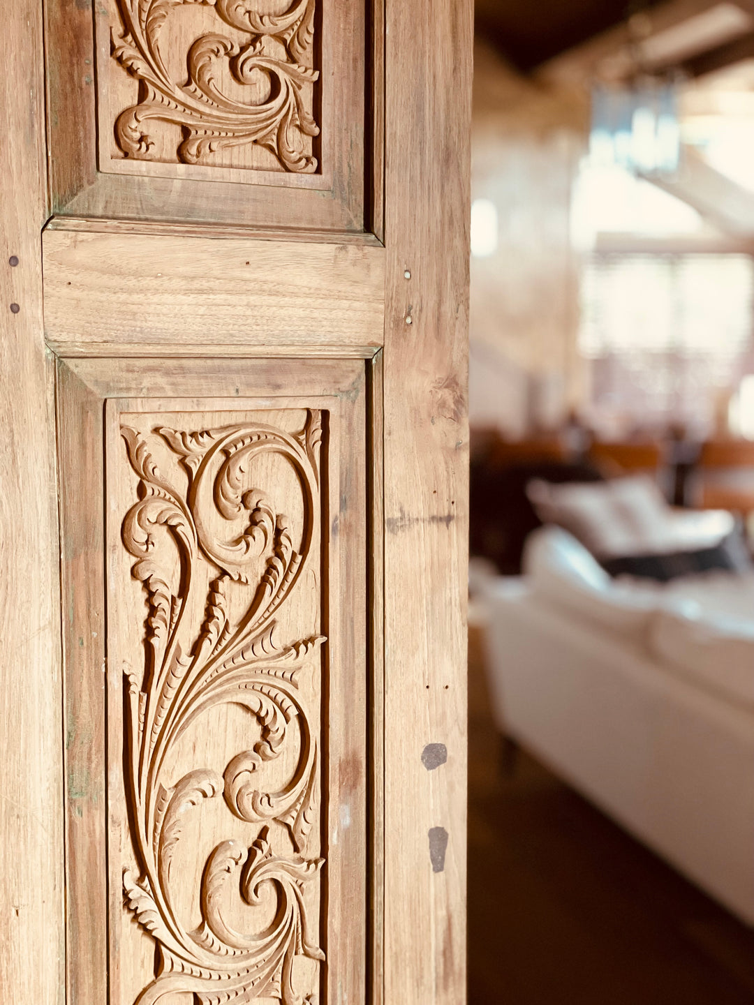 Teak Antique Wood Double Door
